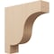Ekena Millwork 8"W x 32"D x 32"H Thin Newport Rough Cedar Woodgrain TimberThane Corbel, Primed Tan CORUR08X32X32NEWRCPR - alternate 1
